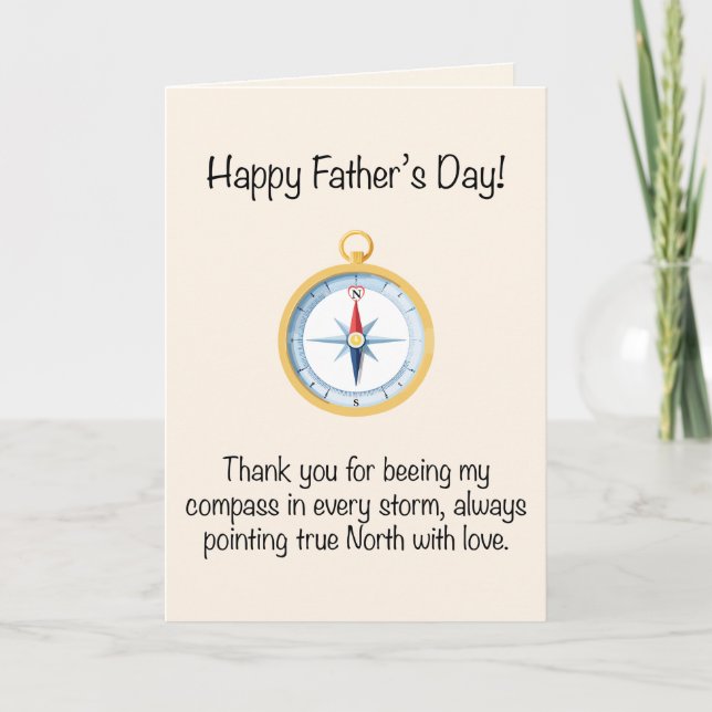 Cartes Pour Fêtes Annuelles Fête des pères réfléchie (Devant)