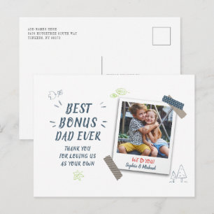 Cartes Pour Fêtes Annuelles Fête des pères Stepdad Meilleur papa Jamais Photo
