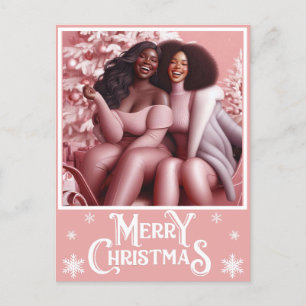 Cartes Pour Fêtes Annuelles Fête des soeurs de Sleighin Rires Pastel Rose
