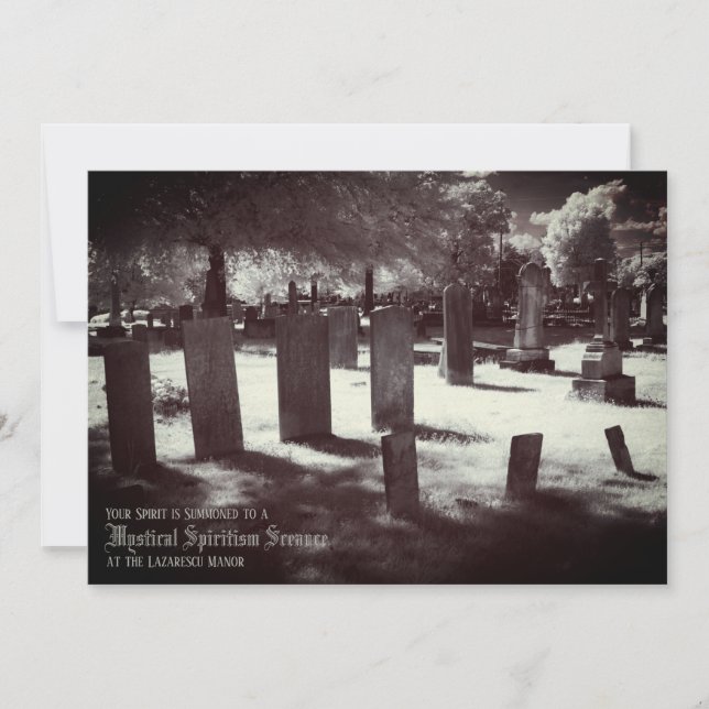 Cartes Pour Fêtes Annuelles Fête d'Halloween Cimetière vintage personnalisé (Devant)