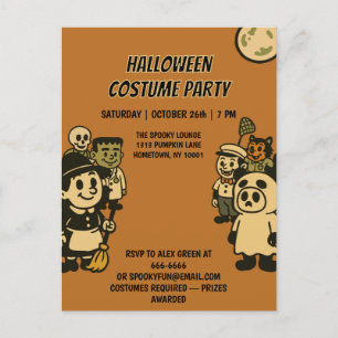 Cartes Pour Fêtes Annuelles Fête du costume d'Halloween monstre ironique