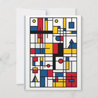 Cartes Pour Fêtes Annuelles Fête géométrique : Noël néoplastique