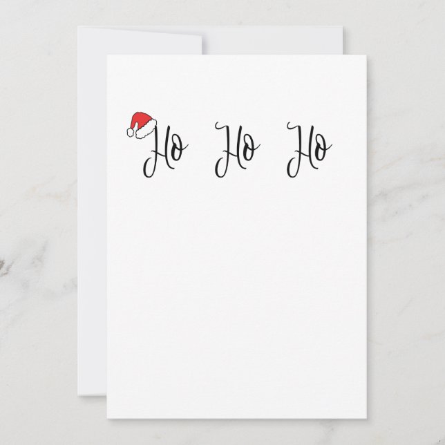 Cartes Pour Fêtes Annuelles Fête "Ho Ho Ho Ho" Fête de Noël (Devant)