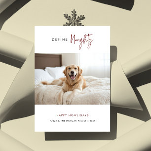 Cartes Pour Fêtes Annuelles Fête moderne Noël Définir Naughty Chien Photo