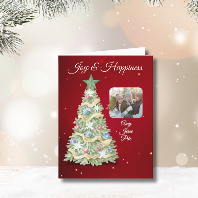 Cartes Pour Fêtes Annuelles Fête photo de l'arbre de Noël lunatique (Créateur téléchargé)