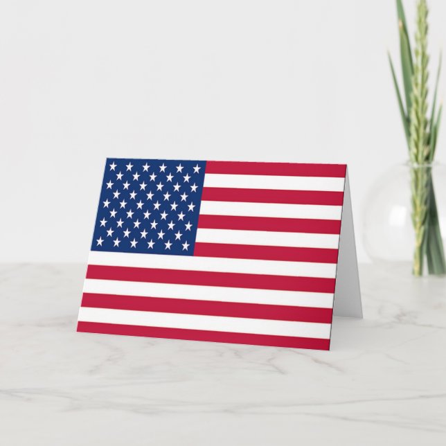 Cartes Pour Fêtes Annuelles Fêter le drapeau américain (Devant)