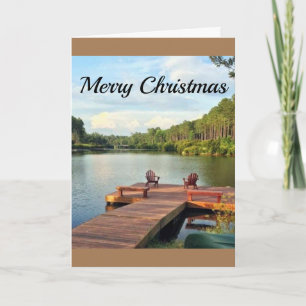 CARTES POUR FÊTES ANNUELLES **FÊTES DE FÊTE DE LA MAISON DE LAC** À NOËL