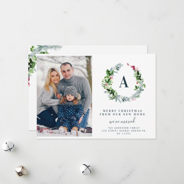 Cartes Pour Fêtes Annuelles fêtes de fin d'année (Devant/Arrière en situation)