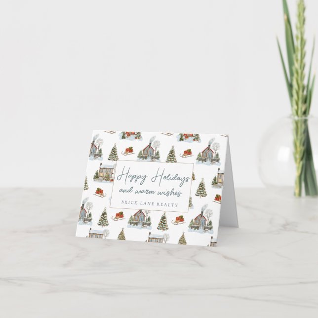 Cartes Pour Fêtes Annuelles Fêtes de Noël d'affaires joyeuses (Devant)