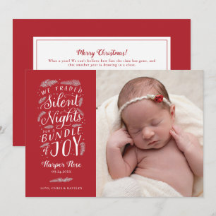 Cartes Pour Fêtes Annuelles Fêtes de Noël du premier bébé 