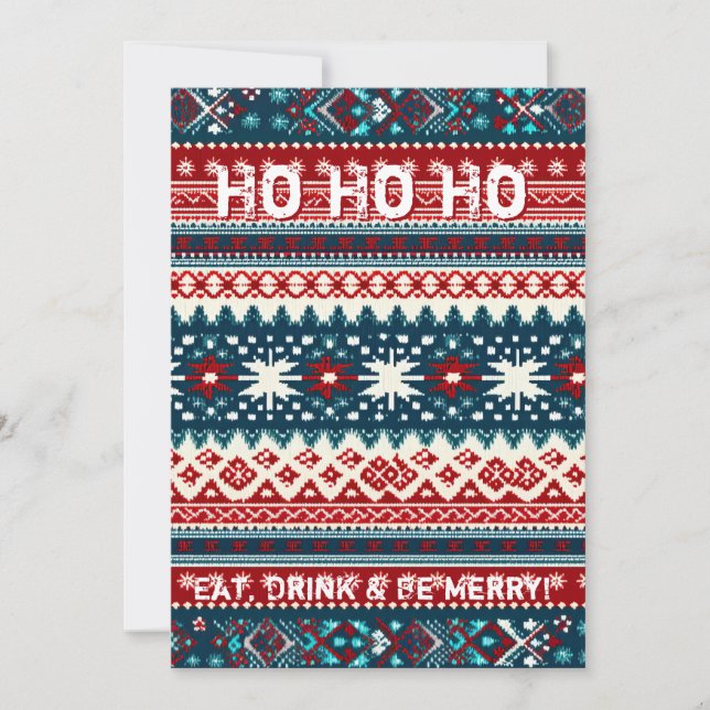 Cartes Pour Fêtes Annuelles Fêtes de Noël Fête de sueur moche (Devant)