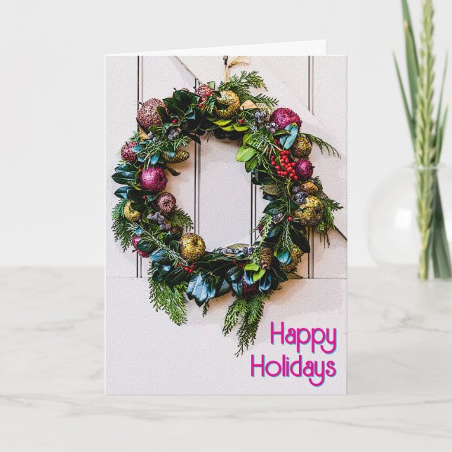 Cartes Pour Fêtes Annuelles Fêtes de Noël Joyeuses Couleurs modernes (Devant)