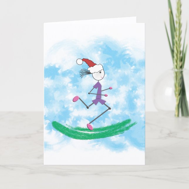 Cartes Pour Fêtes Annuelles Fêtes de Noël © Lady Runner (Devant)