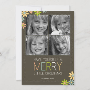 Cartes Pour Fêtes Annuelles Fêtes Fleurs Cartes de Noël/Cartes photos de vacan