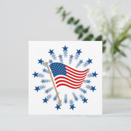 Cartes Pour Fêtes Annuelles Feu d'artifice Drapeau Américain 4 juillet