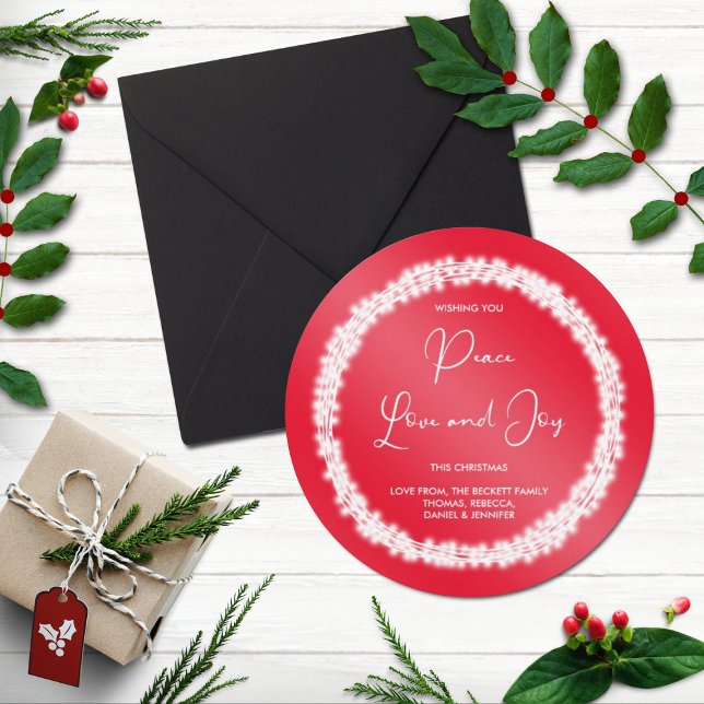 Cartes Pour Fêtes Annuelles Feu de Noël à chaîne brillante (Créateur téléchargé)