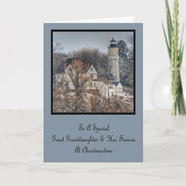 Cartes Pour Fêtes Annuelles Feu Noël Grand-fille et fiancée (Devant)