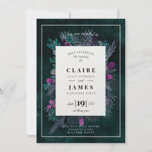 Cartes Pour Fêtes Annuelles Feuillage céltique rustique, Moody peint à la main