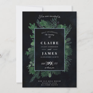 Cartes Pour Fêtes Annuelles Feuillage céltique rustique, Moody peint à la main