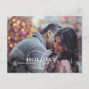 Cartes Pour Fêtes Annuelles feuillage d'hiver photo script élégant