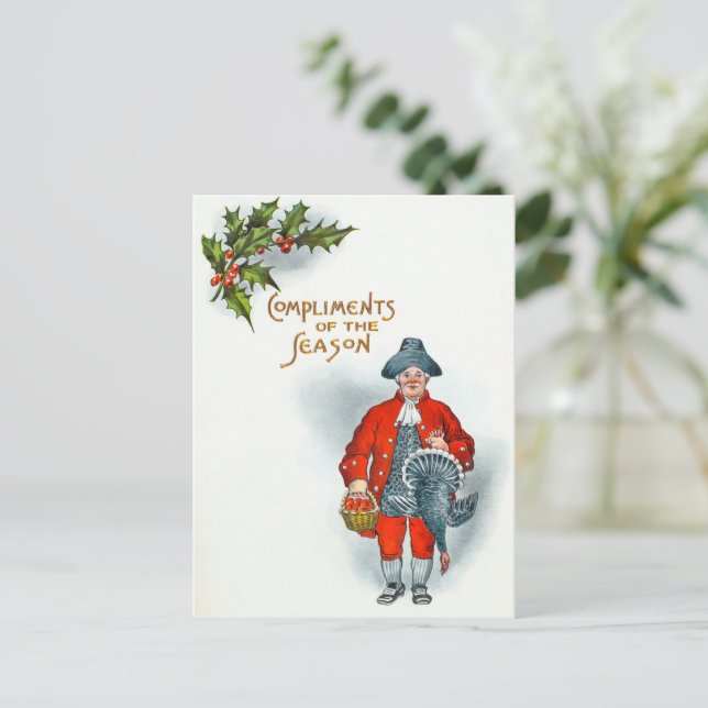 Cartes Pour Fêtes Annuelles Feuille saints de Noël (Debout devant)