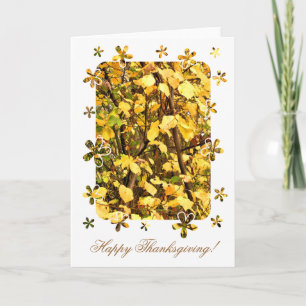 CARTES POUR FÊTES ANNUELLES FEUILLES D'AUTOMNE