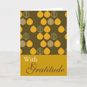 Cartes Pour Fêtes Annuelles Feuilles d'automne élégantes