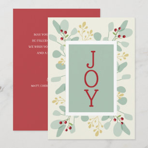 Cartes Pour Fêtes Annuelles Feuilles et baies Noël non photo