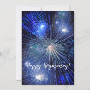 Cartes Pour Fêtes Annuelles Feux d'artifice écossais heureux de nouvelle année