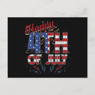 Cartes Pour Fêtes Annuelles Feux d'artifice Joyeux 4 juillet Drapeau américain