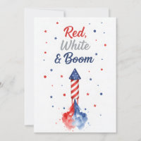 Feux d'artifice patriotiques Rouge Blanc Boom Quat