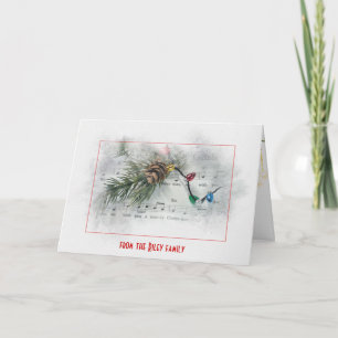 Cartes Pour Fêtes Annuelles Feux de Noël et partitions