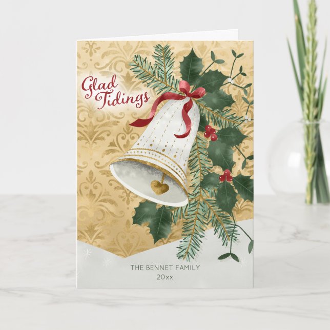 Cartes Pour Fêtes Annuelles Feux de Noël Retro Illustré (Devant)