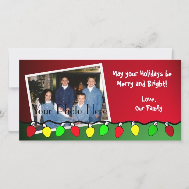 Cartes Pour Fêtes Annuelles Feux de Noël / Salutation photo (Devant)