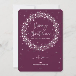 Cartes Pour Fêtes Annuelles Feux mousseux d'hiver Joyeux Noël