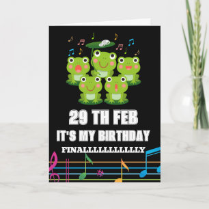 Cartes Pour Fêtes Annuelles Février 29th Leap Day, c'est mon anniversaire leap