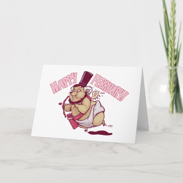 Cartes Pour Fêtes Annuelles Février heureux (Devant)
