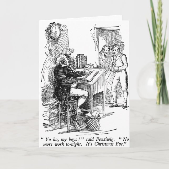 Cartes Pour Fêtes Annuelles Fezziwig (texte) (Devant)