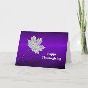 Cartes Pour Fêtes Annuelles Fiançailles à huile d'argent de la feuille