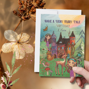 Cartes Pour Fêtes Annuelles Fiche d'anniversaire de la forêt enchantée personn