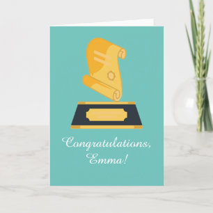 Cartes Pour Fêtes Annuelles Fiche de félicitations pour l'obtention du diplôme