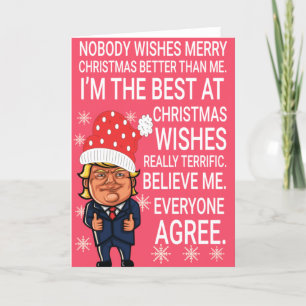 Cartes Pour Fêtes Annuelles Fiche de voeux de Noël drôle Trump