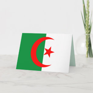 Cartes Pour Fêtes Annuelles fiche de voeux du drapeau algérie