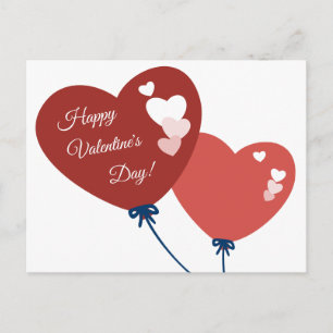 Cartes Pour Fêtes Annuelles Fiche Heureuse Sainte-Valentin de ballon rouge