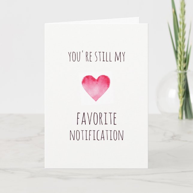 Cartes Pour Fêtes Annuelles Fiche Valentines de notification préférée (Devant)