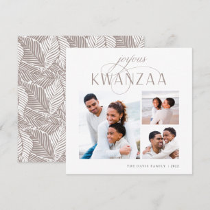 Cartes Pour Fêtes Annuelles Fidélité 3 Photo Collage Kwanzaa
