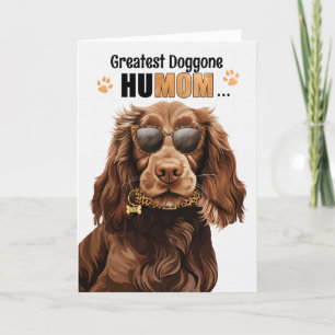 Cartes Pour Fêtes Annuelles Field Spaniel Dog Best HuMOM Fête des Mères