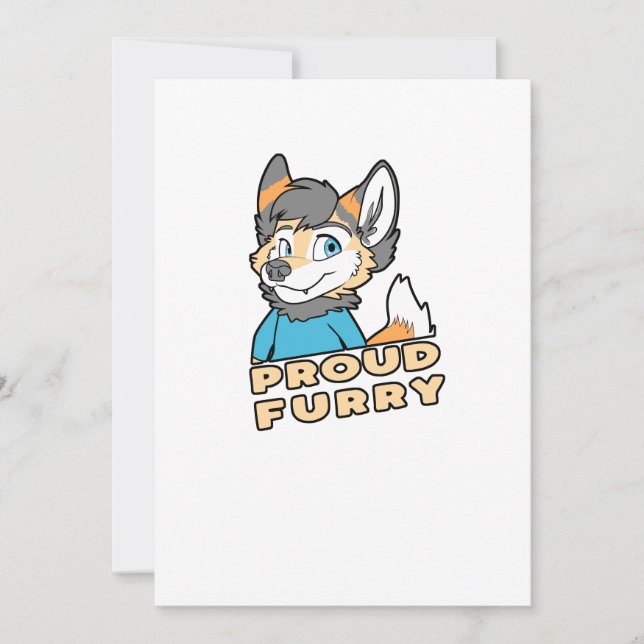 Cartes Pour Fêtes Annuelles Fier Furry mignonne Funny Furry Fandom Fursuit Cad (Devant)