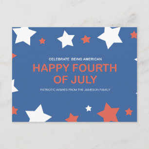 Cartes Pour Fêtes Annuelles Fièrement américain, joyeusement libre 4 juillet