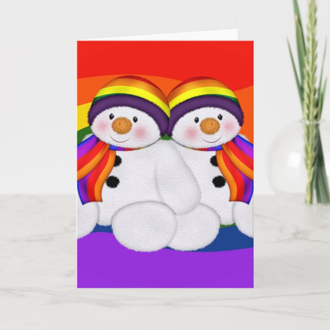 Cartes Pour Fêtes Annuelles Fierté de bonhomme de neige (Devant)